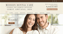 Desktop Screenshot of missiondentalcare.net